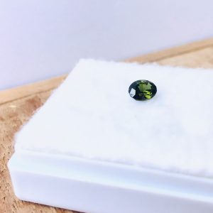 green tourmaline cut gemstone